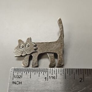 Silpada Silver Cat Brooch